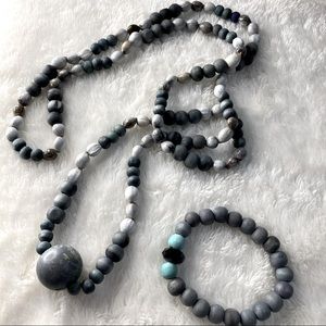Handmade African beads Necklace & Bracelet